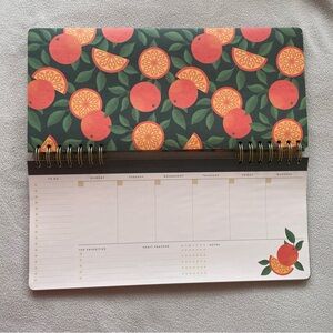 NWOT Citrus Themed Weekly Planner, 2 yrs/104 weeks